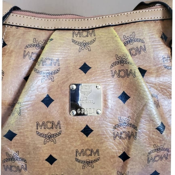 MCM Cognac Visetos shoudler Bag - Picture 10 of 14